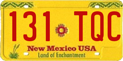 NM license plate 131TQC