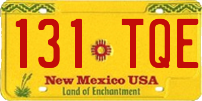 NM license plate 131TQE