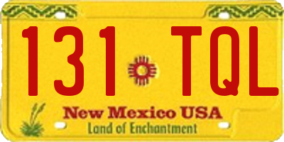NM license plate 131TQL