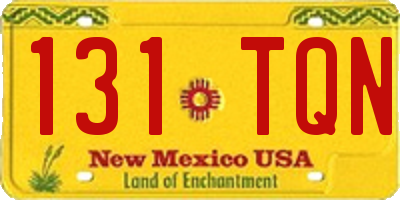 NM license plate 131TQN
