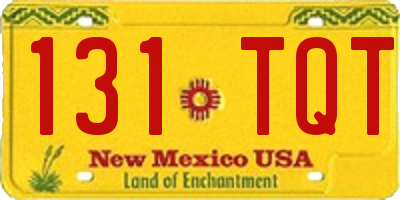 NM license plate 131TQT