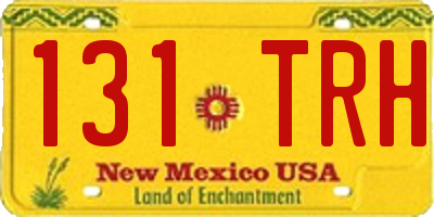 NM license plate 131TRH