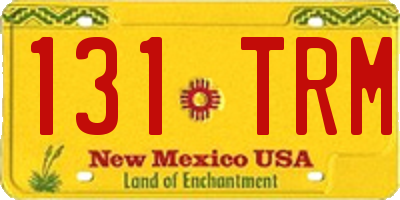 NM license plate 131TRM