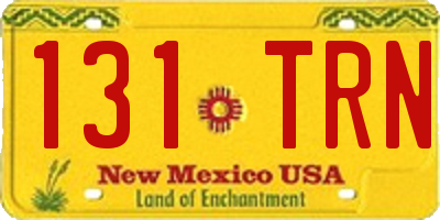 NM license plate 131TRN