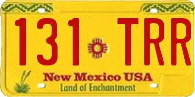 NM license plate 131TRR