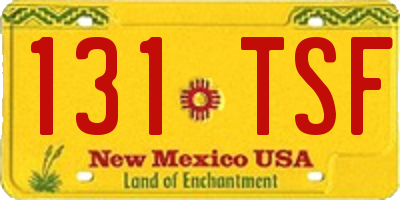 NM license plate 131TSF