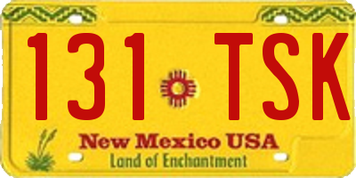 NM license plate 131TSK