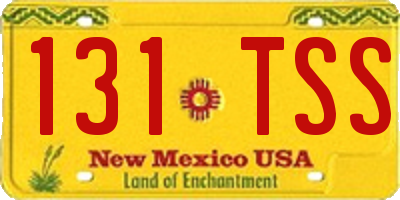 NM license plate 131TSS