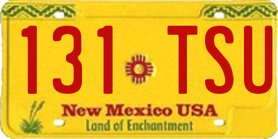NM license plate 131TSU