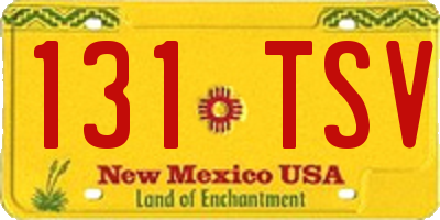 NM license plate 131TSV