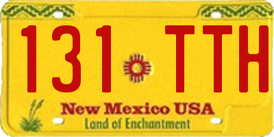 NM license plate 131TTH
