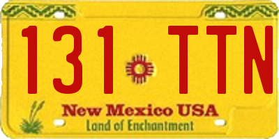 NM license plate 131TTN