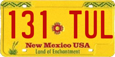 NM license plate 131TUL