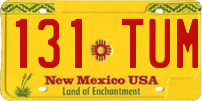 NM license plate 131TUM
