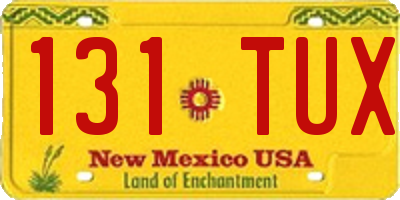 NM license plate 131TUX