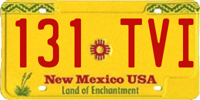 NM license plate 131TVI