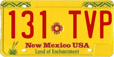NM license plate 131TVP