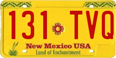NM license plate 131TVQ