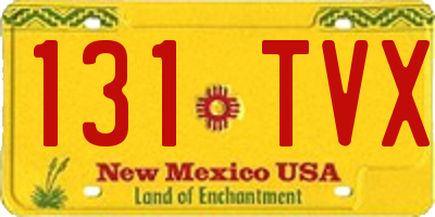 NM license plate 131TVX