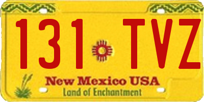NM license plate 131TVZ