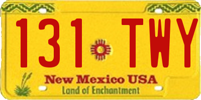 NM license plate 131TWY