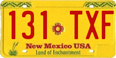 NM license plate 131TXF