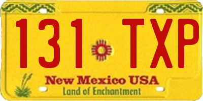 NM license plate 131TXP