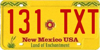 NM license plate 131TXT
