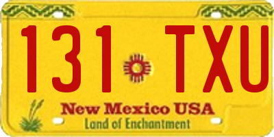 NM license plate 131TXU