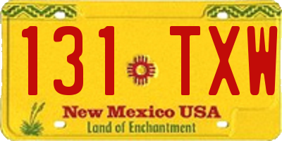 NM license plate 131TXW