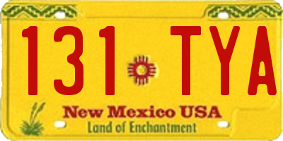 NM license plate 131TYA