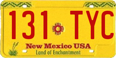 NM license plate 131TYC