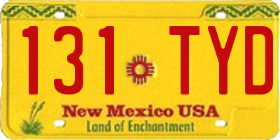 NM license plate 131TYD