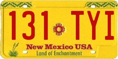 NM license plate 131TYI