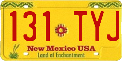 NM license plate 131TYJ