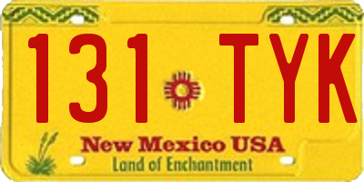 NM license plate 131TYK