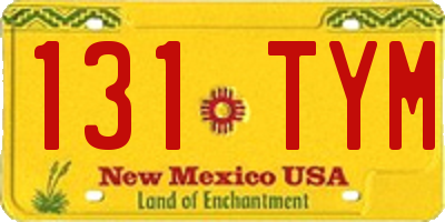 NM license plate 131TYM