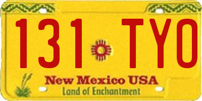 NM license plate 131TYO