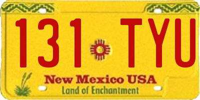 NM license plate 131TYU