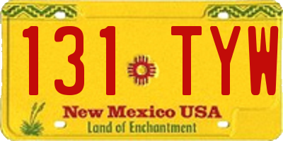 NM license plate 131TYW