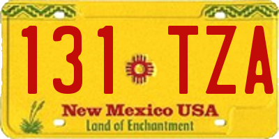 NM license plate 131TZA