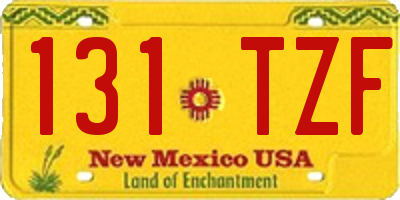 NM license plate 131TZF