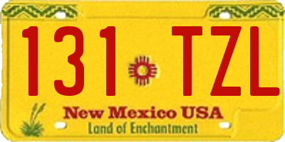 NM license plate 131TZL