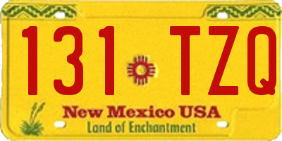 NM license plate 131TZQ