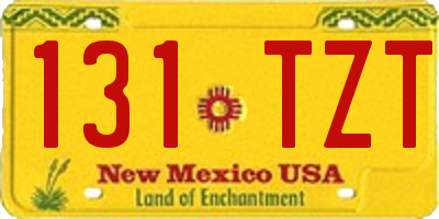 NM license plate 131TZT