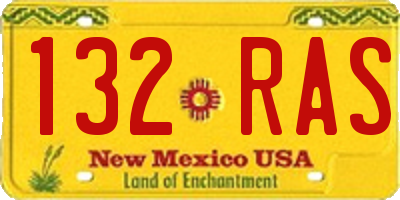 NM license plate 132RAS