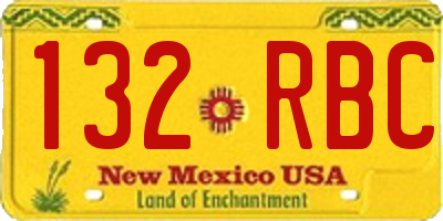 NM license plate 132RBC