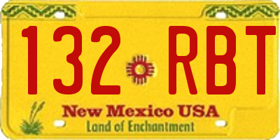 NM license plate 132RBT