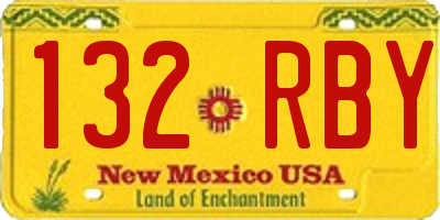 NM license plate 132RBY