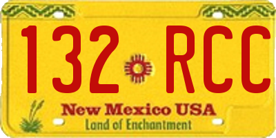 NM license plate 132RCC